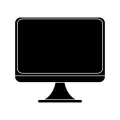 monitor computer icon over white background. vector illustration
