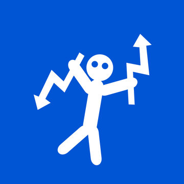 Icon Man mit Blitz