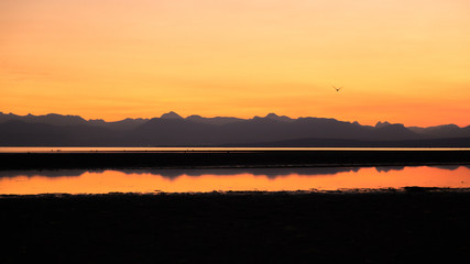 Sunrise over water