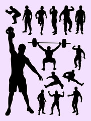 Men activity silhouette. Good use for symbol, logo, web icon, mascot, sign, or any design you want.