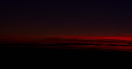 black sky and red sunset 