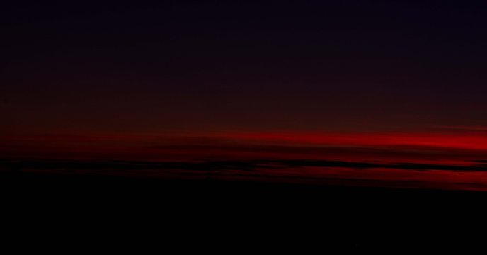 black sky and red sunset 