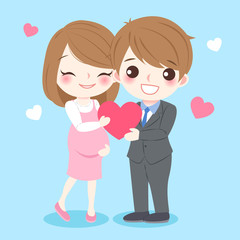 cartoon pregnant woman