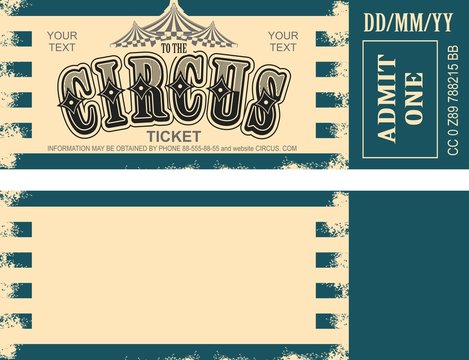 Retro circus ticket