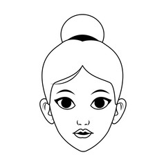woman cartoon icon over white background. vector illustration