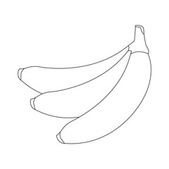 banana fruit icon over white background. vector illustration