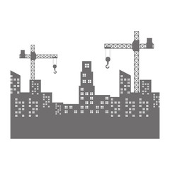 Obraz premium cityscape with construction crane isolated icon