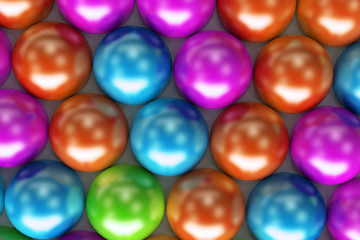 Pattern of coloreful spheres