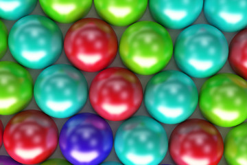 Pattern of coloreful spheres