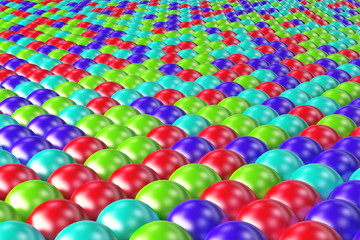 Fototapeta na wymiar Pattern of coloreful spheres