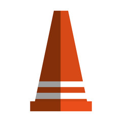 cone construction isolated icon