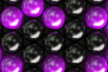 Pattern of black and violet spheres