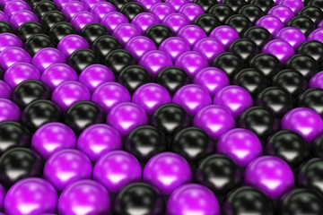 Pattern of black and violet spheres