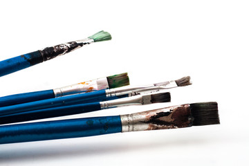 Obraz premium Selective focus, close up view of paint brush