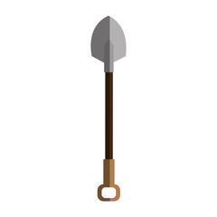 shovel construction isolated icon