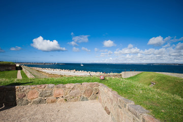 Kronborg castle and stronghold in the town of Helsingør, Denmark