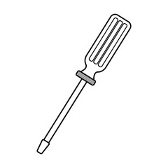 screwdriver tool isolated icon