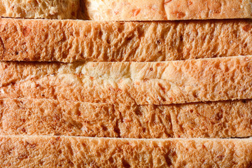 Closeup for sliced whole wheat bread