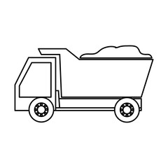Dump truck isolated icon