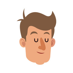 man cartoon icon over white background. colorful design. vector illustration