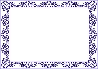 Insulated frame background template for certificate or diploma