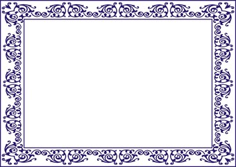 Insulated frame background template for certificate or diploma