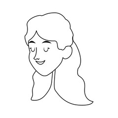 woman cartoon icon over white background. vector illustration