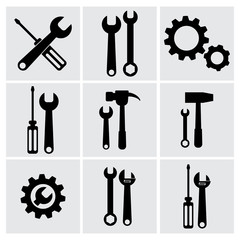 tools supplies icon set