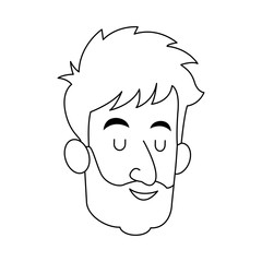 man cartoon icon over white background. vector illustration