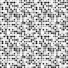 Seamless vector background with random black circles. Abstract ornament. Dotted abstract pattern
