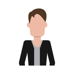 man cartoon icon over white background. colorful design. vector illustration