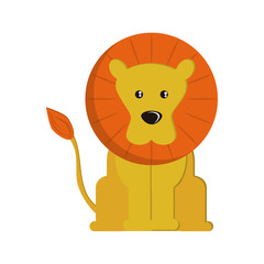 circus lion icon over white background. colorful design. vector illustration