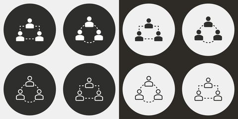 Human interaction icon set.