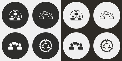 Human interaction icon set.