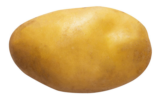 Isolate Potato on White Background