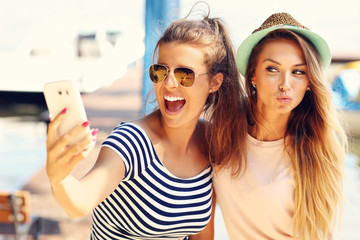 friends having fun outdoors in summer