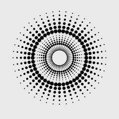 Vector Retro Style Halftone Background Dot Frame