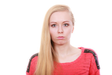 Obraz premium Portrait of blonde, charming teenage girl