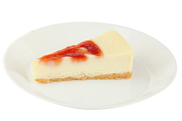 delicious cheesecake with strawberries