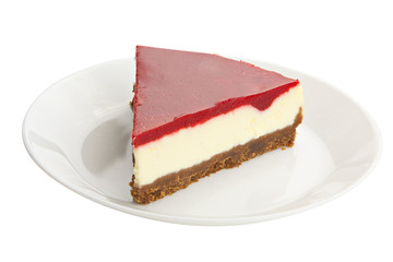 delicious cheesecake with strawberries