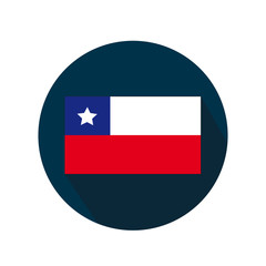 Obraz premium Flag of Chile on white background