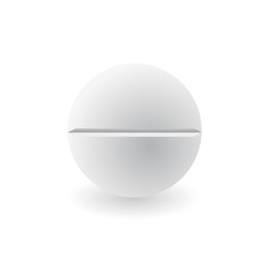 Icon round tablet on white background