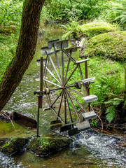 Waterwheel on the small river to generating electricity.