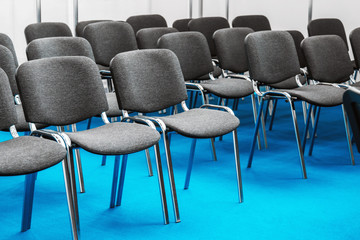 Rows of chairs for the conference and lectures
