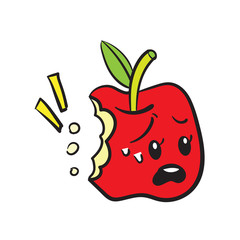 funny red apple