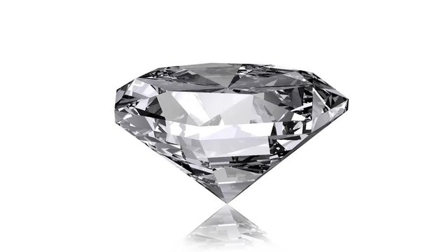 Diamond. Gem jewelry rotating