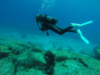 Fototapeta na wymiar diving in Cyprus