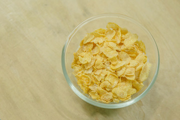 cornflakes in bowl