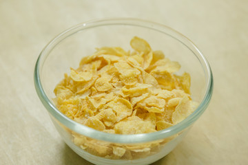 cornflakes in bowl
