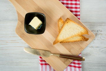 Toast bread with butter